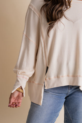 Cozy Vibes Waffle Knit Top