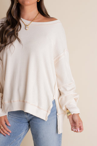 Cozy Vibes Waffle Knit Top