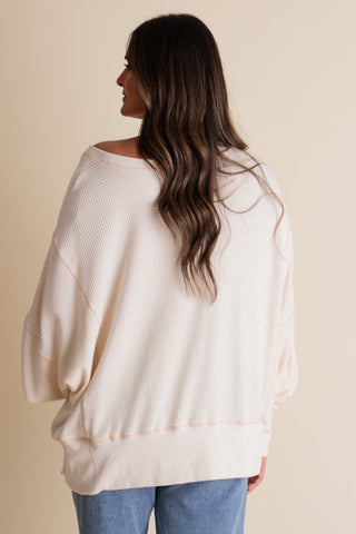 Cozy Vibes Waffle Knit Top