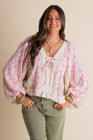 Spread Love V Neck Top