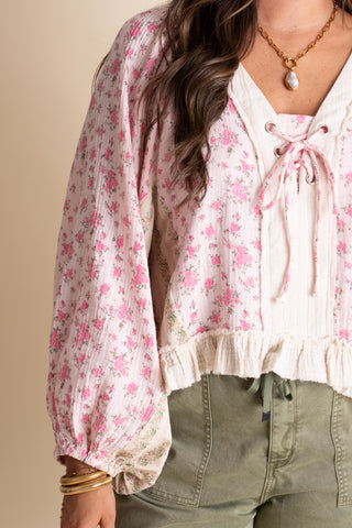 Spread Love V Neck Top