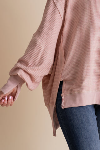 Cozy Vibes Waffle Knit Top