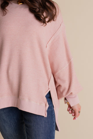 Cozy Vibes Waffle Knit Top