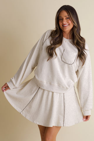 Fearless Sweatshirt and Skort Set