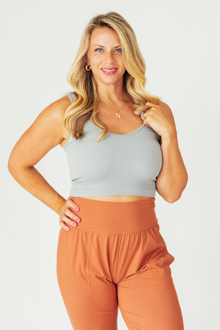 Wave Of You Ribbed Cropped Top