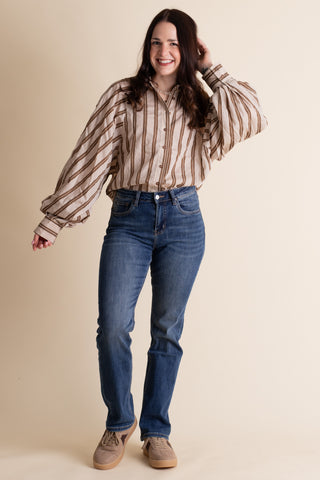 Wide Awake Button Down Top