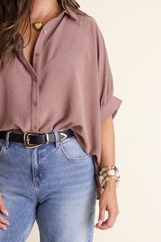 Boss Babe Button Up Airflow Top