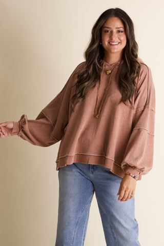 Keep Climbing Washed Pullover