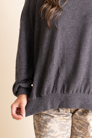 Feeling Like This Luxe Brushed Ribbed Top