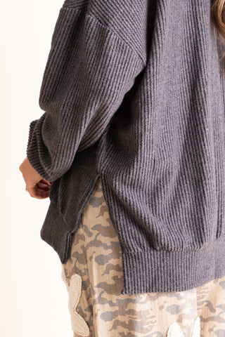 Feeling Like This Luxe Brushed Ribbed Top