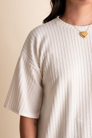 Classic Cutie Cable Rib Top