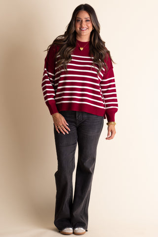 Fall Vibes Striped Sweater