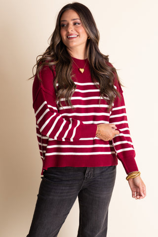 Fall Vibes Striped Sweater