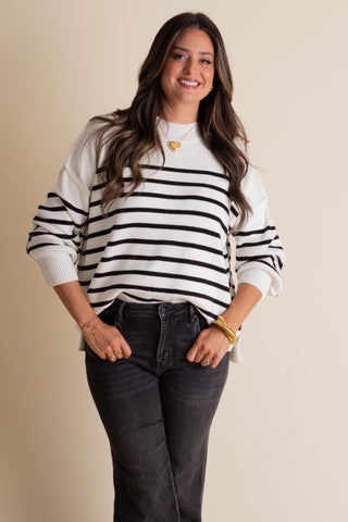 Fall Vibes Striped Sweater