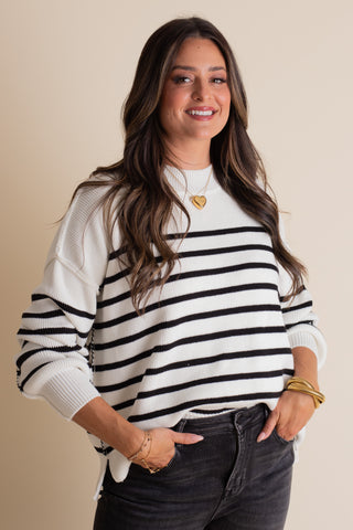Fall Vibes Striped Sweater