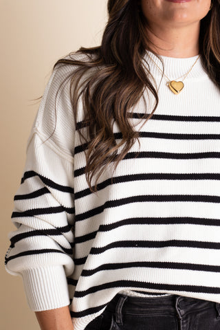 Fall Vibes Striped Sweater