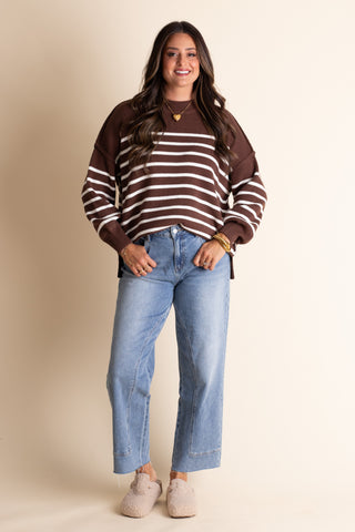 Fall Vibes Striped Sweater