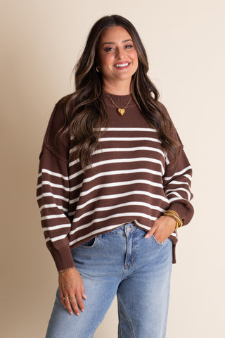 Fall Vibes Striped Sweater