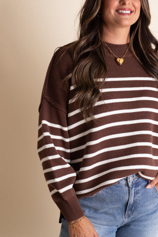 Fall Vibes Striped Sweater