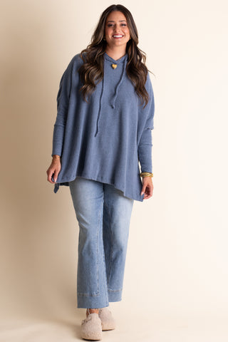 All I See Hooded Luxe Brushed Ribbed Pullover