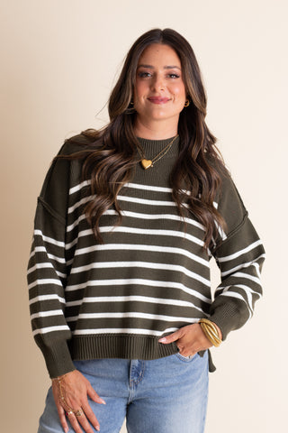 Fall Vibes Striped Sweater