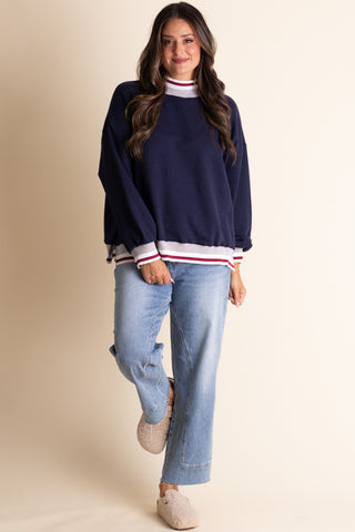 Making Waves Mock Neck Sweatshirt