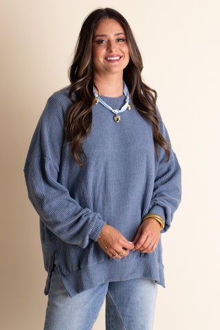 Feeling Like This Luxe Brushed Ribbed Top