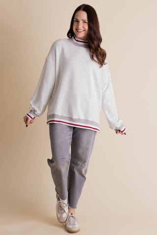 Making Waves Mock Neck Sweatshirt