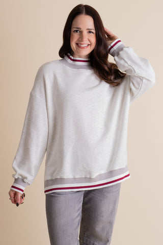 Making Waves Mock Neck Sweatshirt