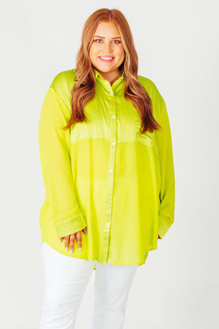 No Goodbyes Button Down Top - CURVY *Final Sale*