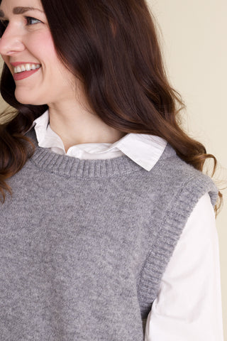 Layered Look Button Front Top