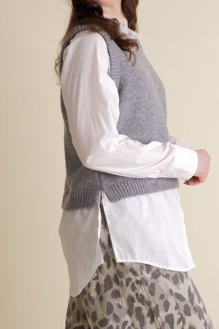 Layered Look Button Front Top