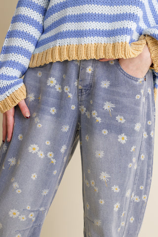 No Surprise Floral Wide Leg Jeans