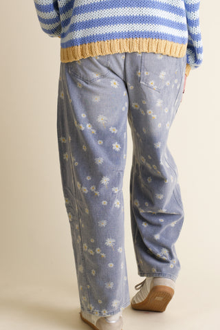 No Surprise Floral Wide Leg Jeans