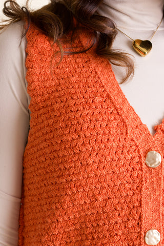 Step Inside Button Up Sweater Vest