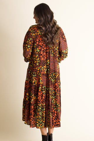 Fall Florals Gauze Dress