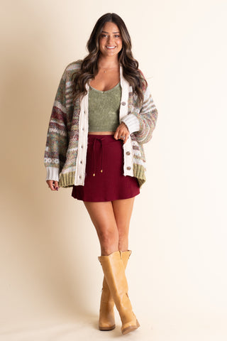 Well Loved Ribbed Skort