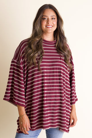 Only Go Forwards Oversized Striped Top