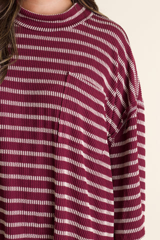 Only Go Forwards Oversized Striped Top