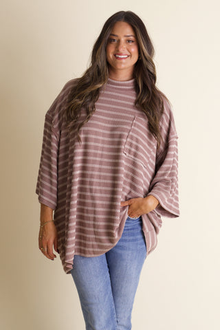 Only Go Forwards Oversized Striped Top