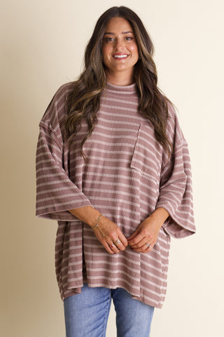 Only Go Forwards Oversized Striped Top