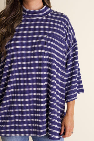 Only Go Forwards Oversized Striped Top