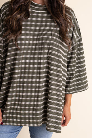 Only Go Forwards Oversized Striped Top
