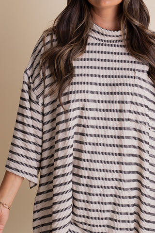 Only Go Forwards Oversized Striped Top