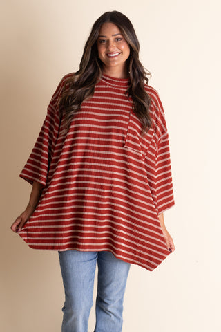 Only Go Forwards Oversized Striped Top