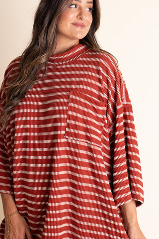 Only Go Forwards Oversized Striped Top