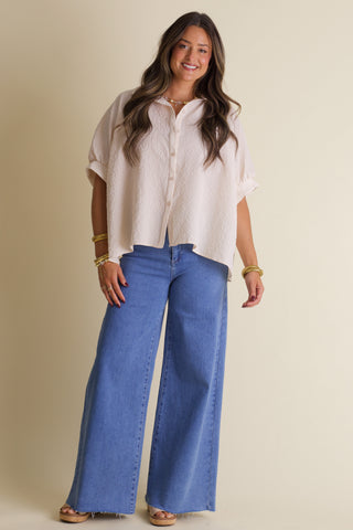 Boss Babe Button Up Gingham Top