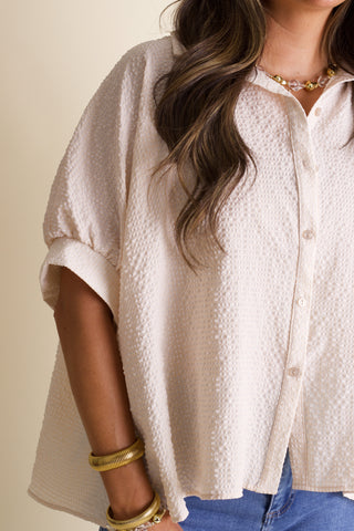 Boss Babe Button Up Gingham Top