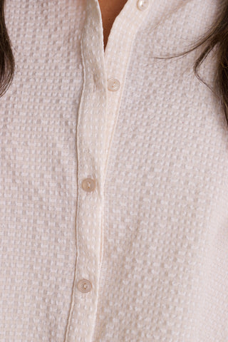 Boss Babe Button Up Gingham Top