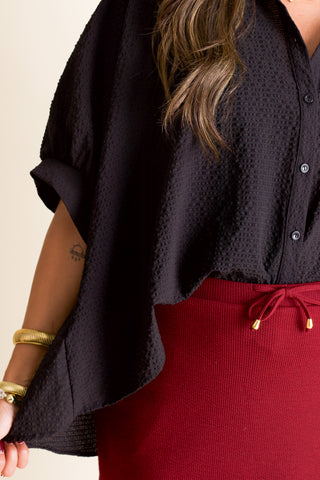 Boss Babe Button Up Gingham Top